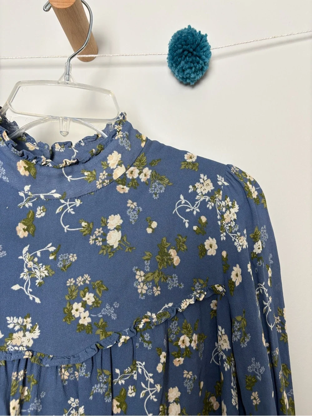 Reformation Jourdan Blue Floral Midi Dress - Picture 7 of 9